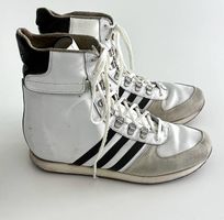 VINTAGE ADIDAS ADIMED, 45, HIGH TOP SNEAKERS, WEISS, 90`ER